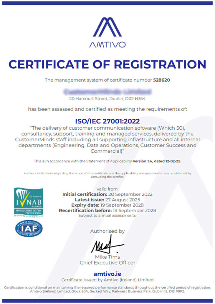 Contoh Sertifikat ISO 27001:2022 - 2