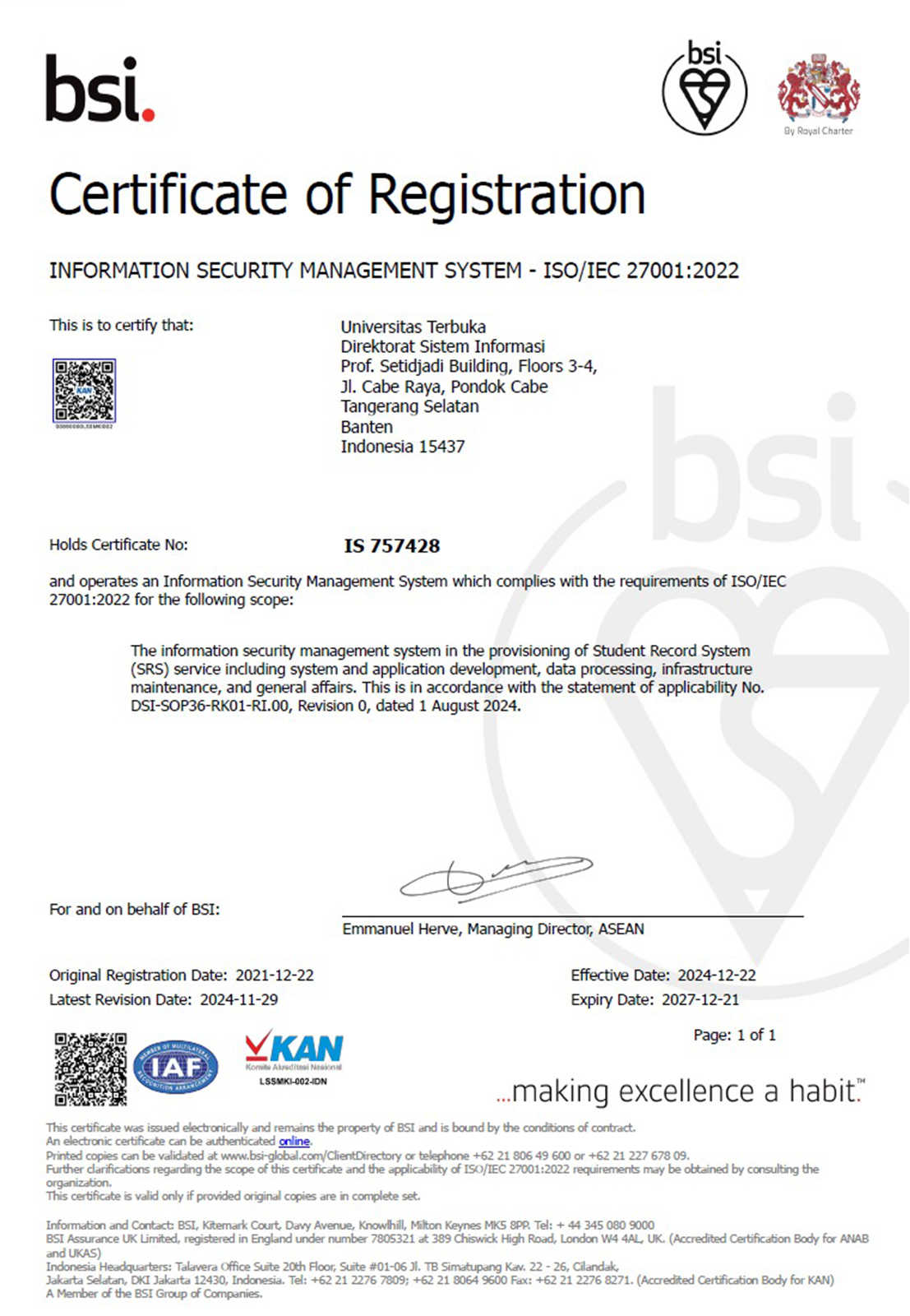 Contoh Sertifikat ISO 27001:2022 - 5