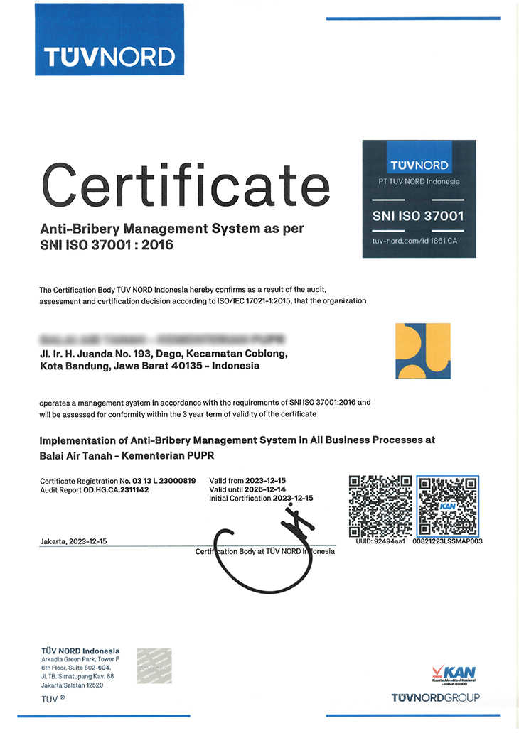 Contoh Sertifikat ISO 37001:2016 - 2