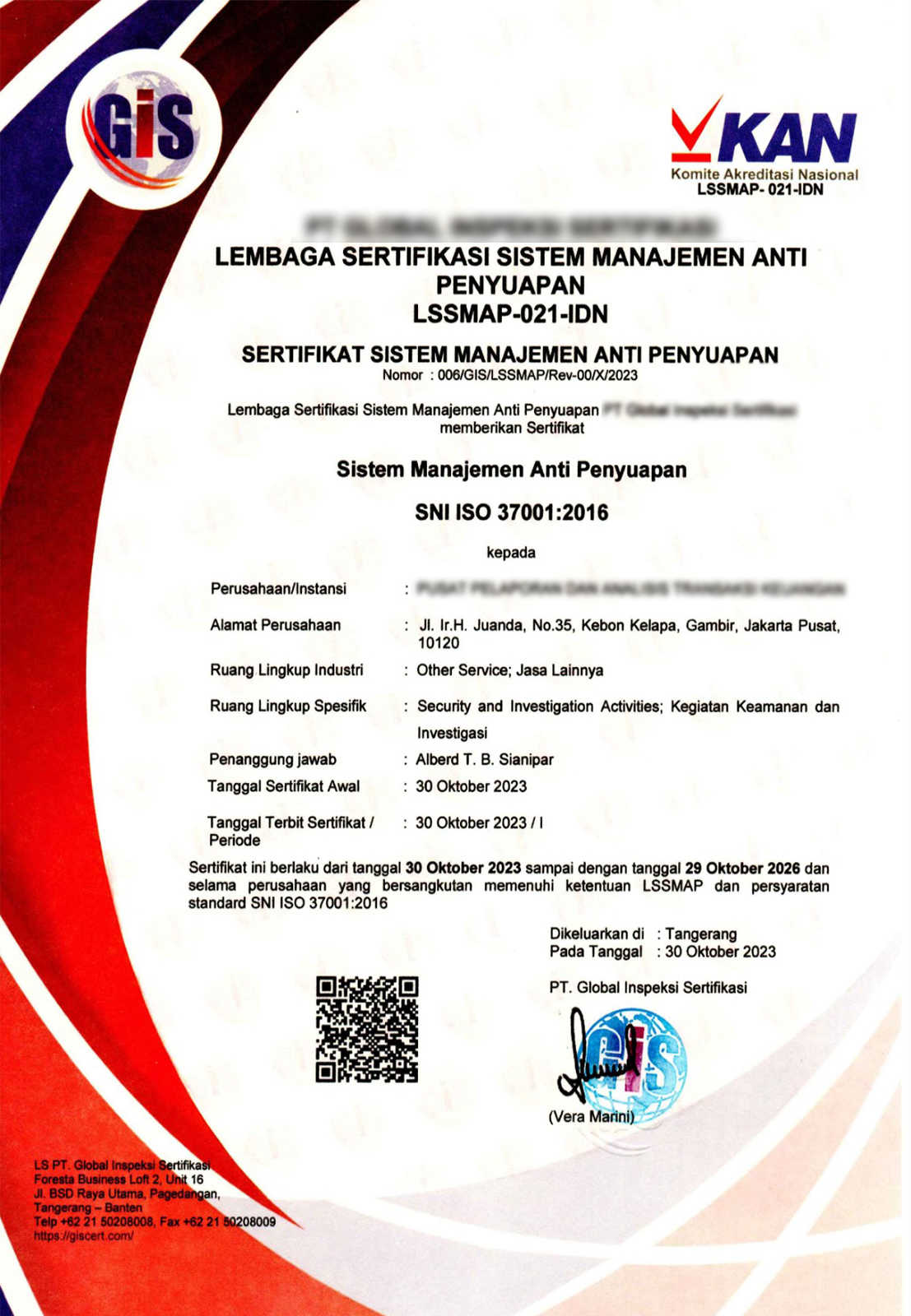 Contoh Sertifikat ISO 37001:2016 - 4