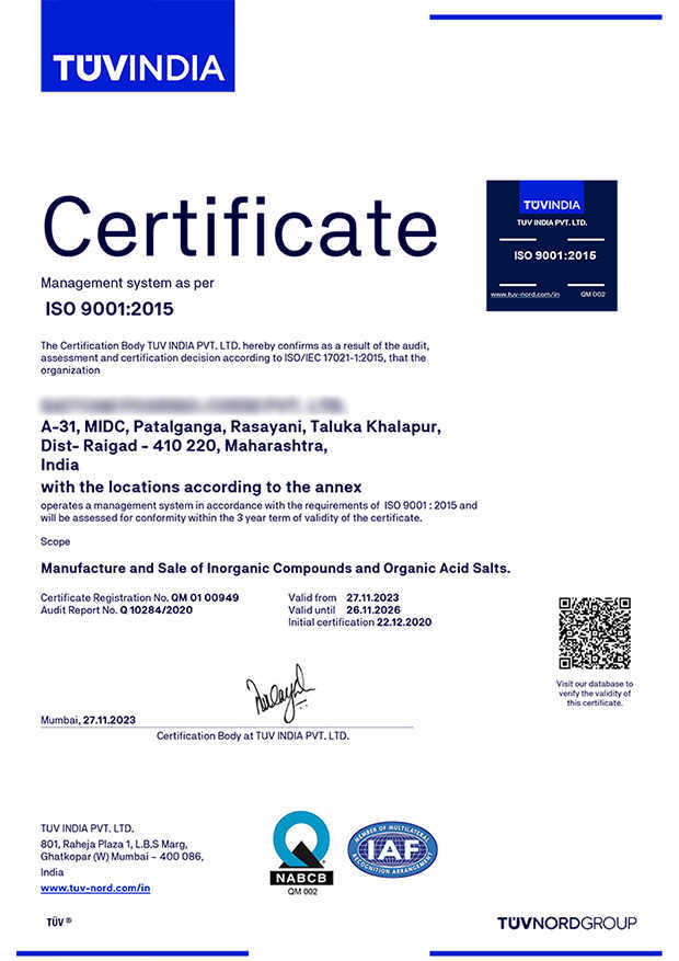 Contoh Sertifikat ISO 9001:2015 - 2